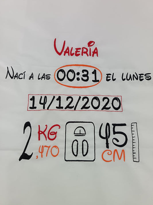Cojín datos Bebé