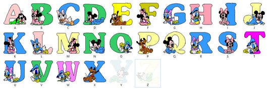 Alfabeto baby fantasy